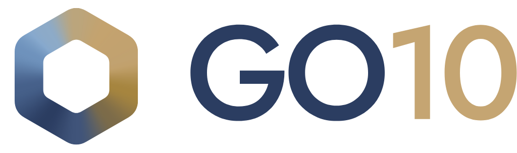 Go10 logo for light grounds